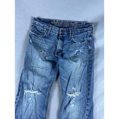 American Eagle Bootcut Low Rise Distressed Jeans - 32x32