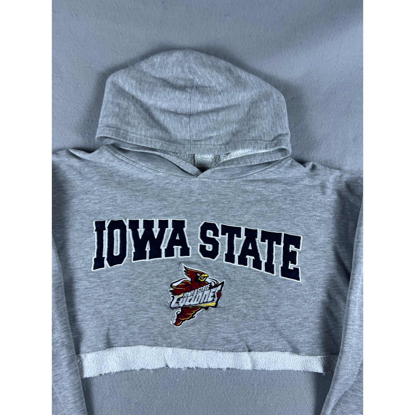 Vintage Iowa State Cyclones Cropped Hoodie Sweatshirt - 2XL