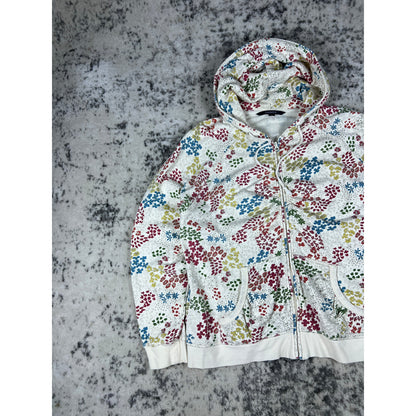Y2K Chadwicks Floral Print Hoodie - XL