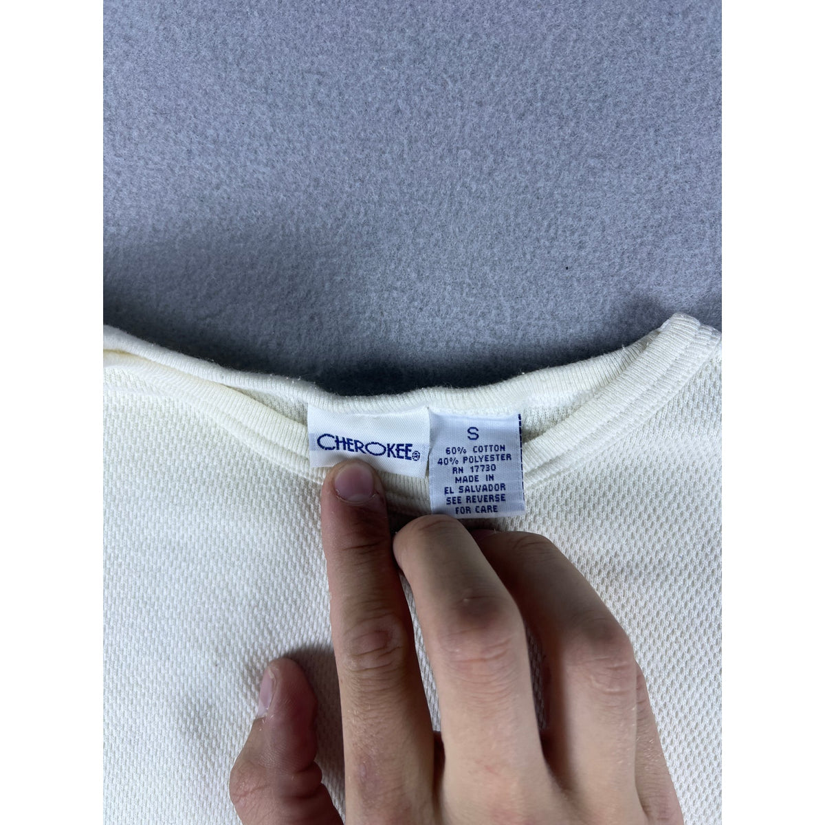 Cherokee Thermal Waffle Knit Shirt - S