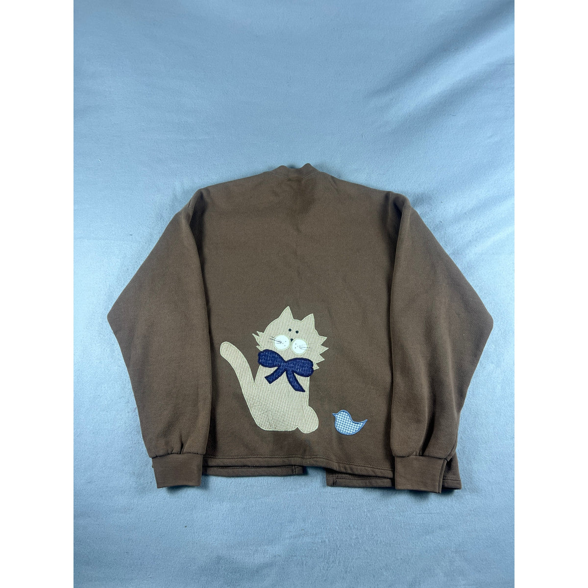 Vintage Lee Cat Birdhouse Fleece Cardigan Jacket Womens - XL
