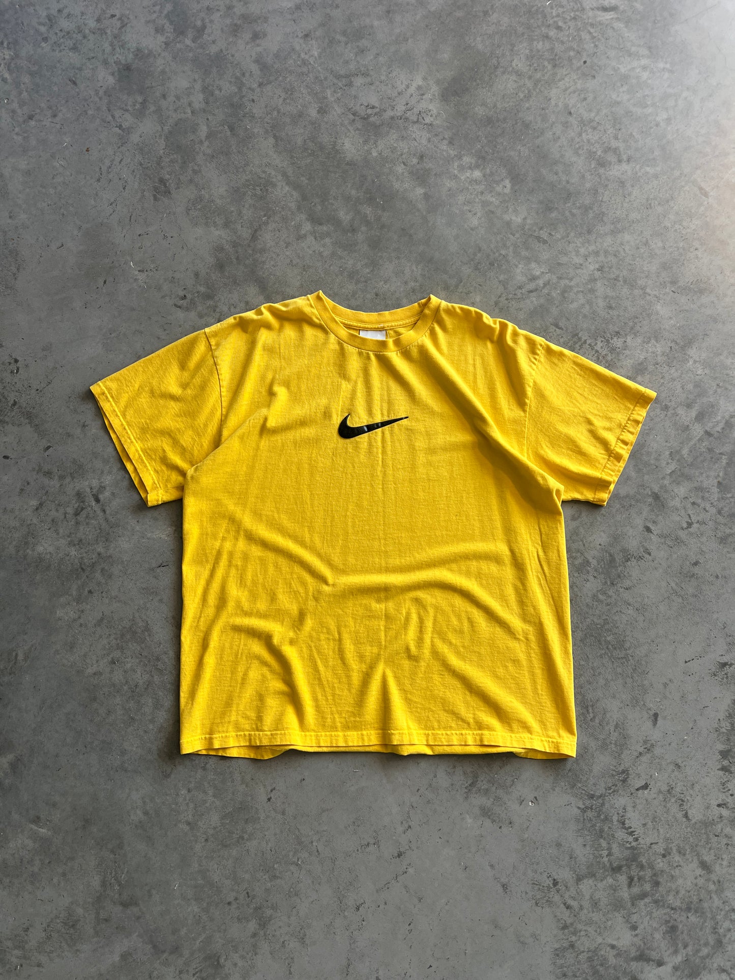 Vintage Yellow Nike Swoosh Shirt - L
