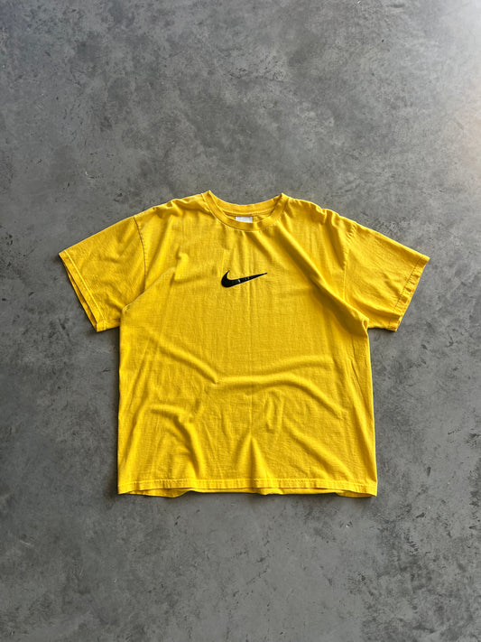 Vintage Yellow Nike Swoosh Shirt - L