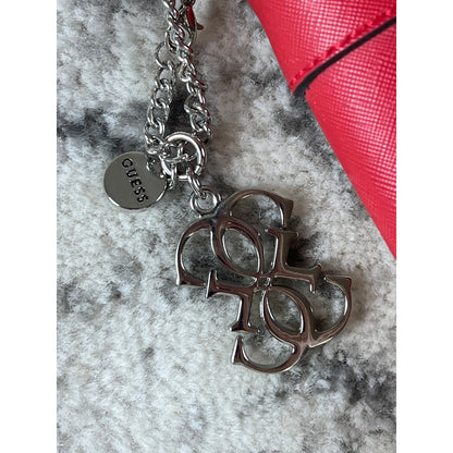 Vintage Red GUESS Tote Bag With Sliver Charms
