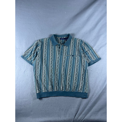 Vintage John Blair Geometric Polo Shirt - L