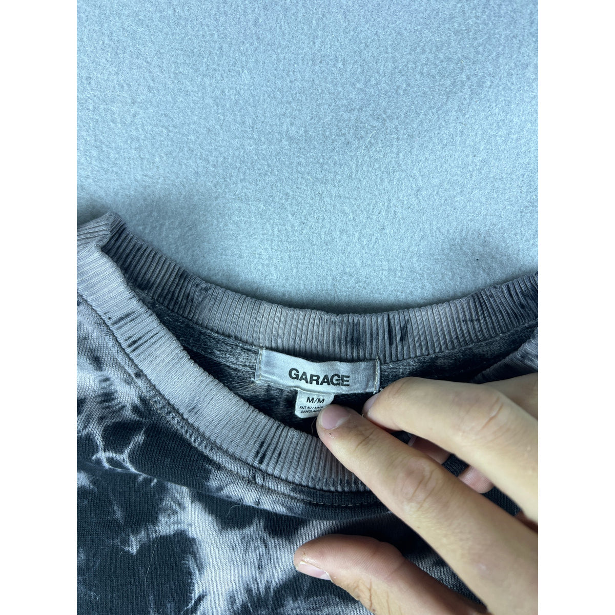 Garage Tie Dye Cropped Sweatshirt Womens - M