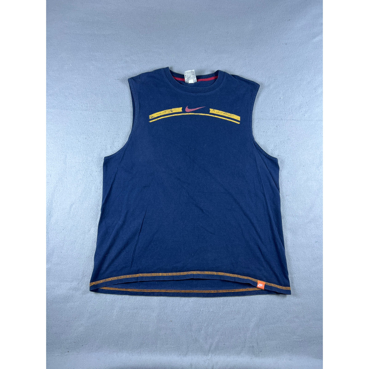 Vintage Y2K Nike Spellout Muscle Shirt - L