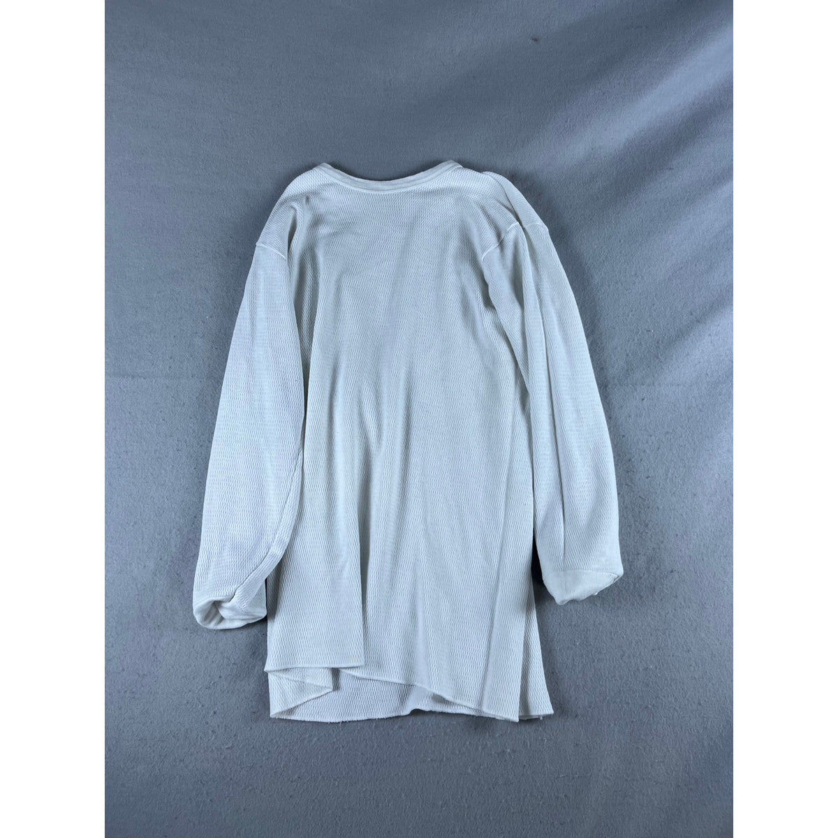 Womens Thermal Waffle Knit Oversized Tunic Top - S