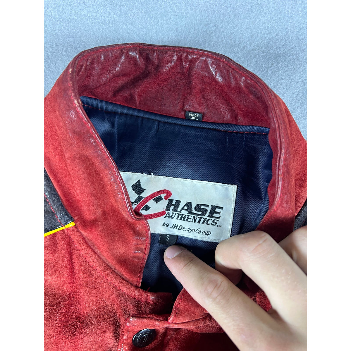 Vintage Chase Authentics NASCAR Jeff Gordon DuPont Suede Racing Jacket - S