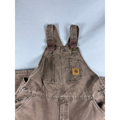 Carhartt Washed Canvas Duck Insulated Bib Overall - 40x30