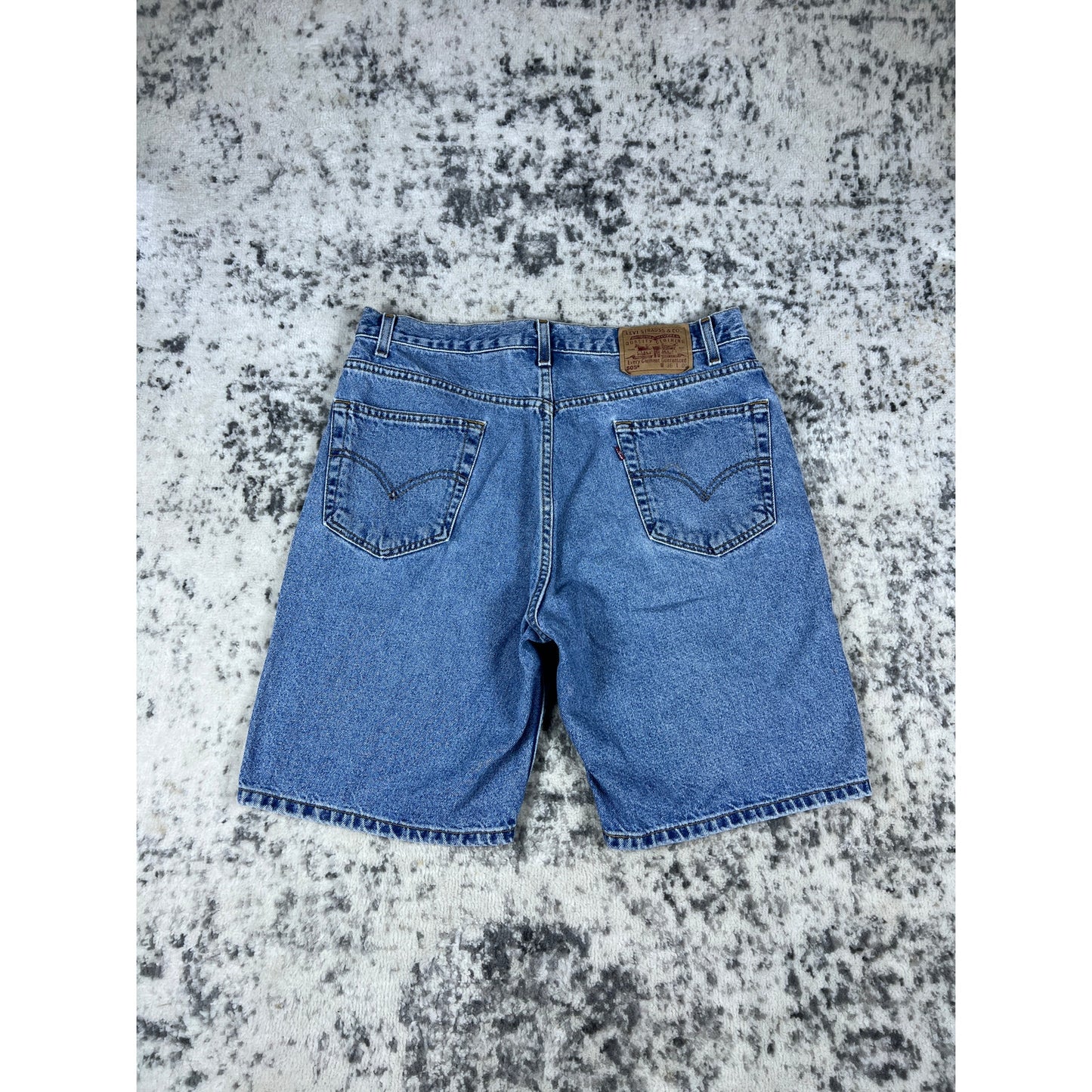 VTG Levi 505 Light Wash Denim Jean Shorts Sz 36 Made in USA 90s