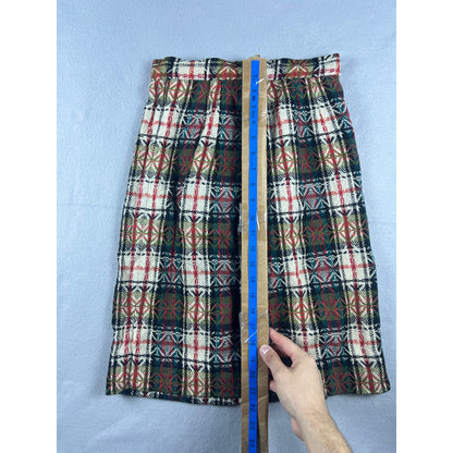 Vintage Plaid Woven Jacquard Skirt - 24
