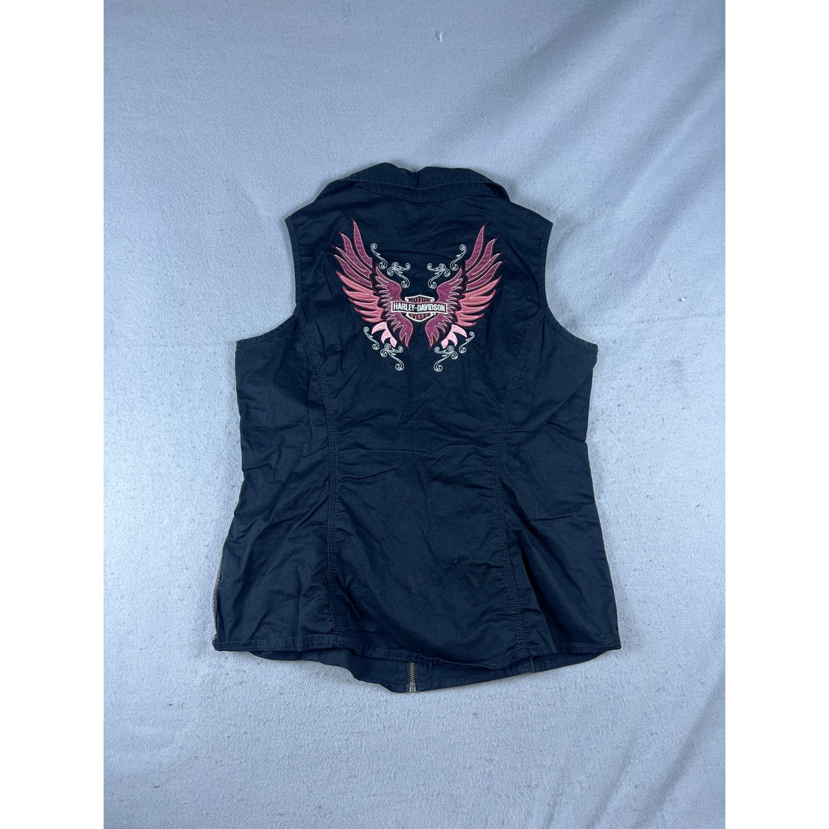 Harley-Davidson Embroidered Wings Biker Shirt Womens - L