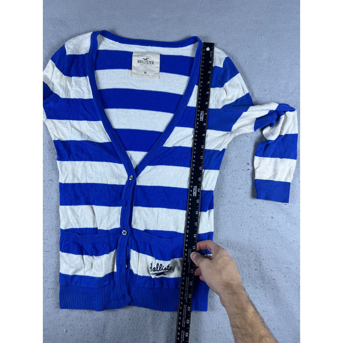Hollister Striped Nautical Cardigan Womens - M