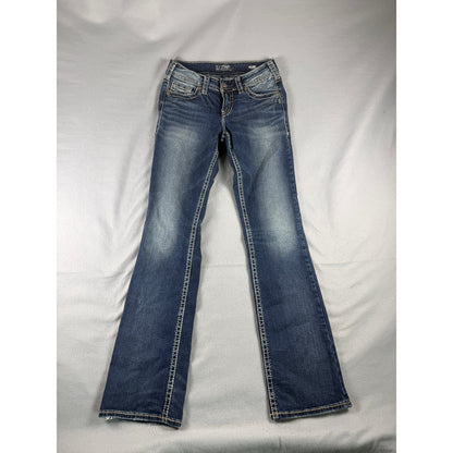 Silver Suki Mid Slim Bootcut Jeans Womens - 28x33