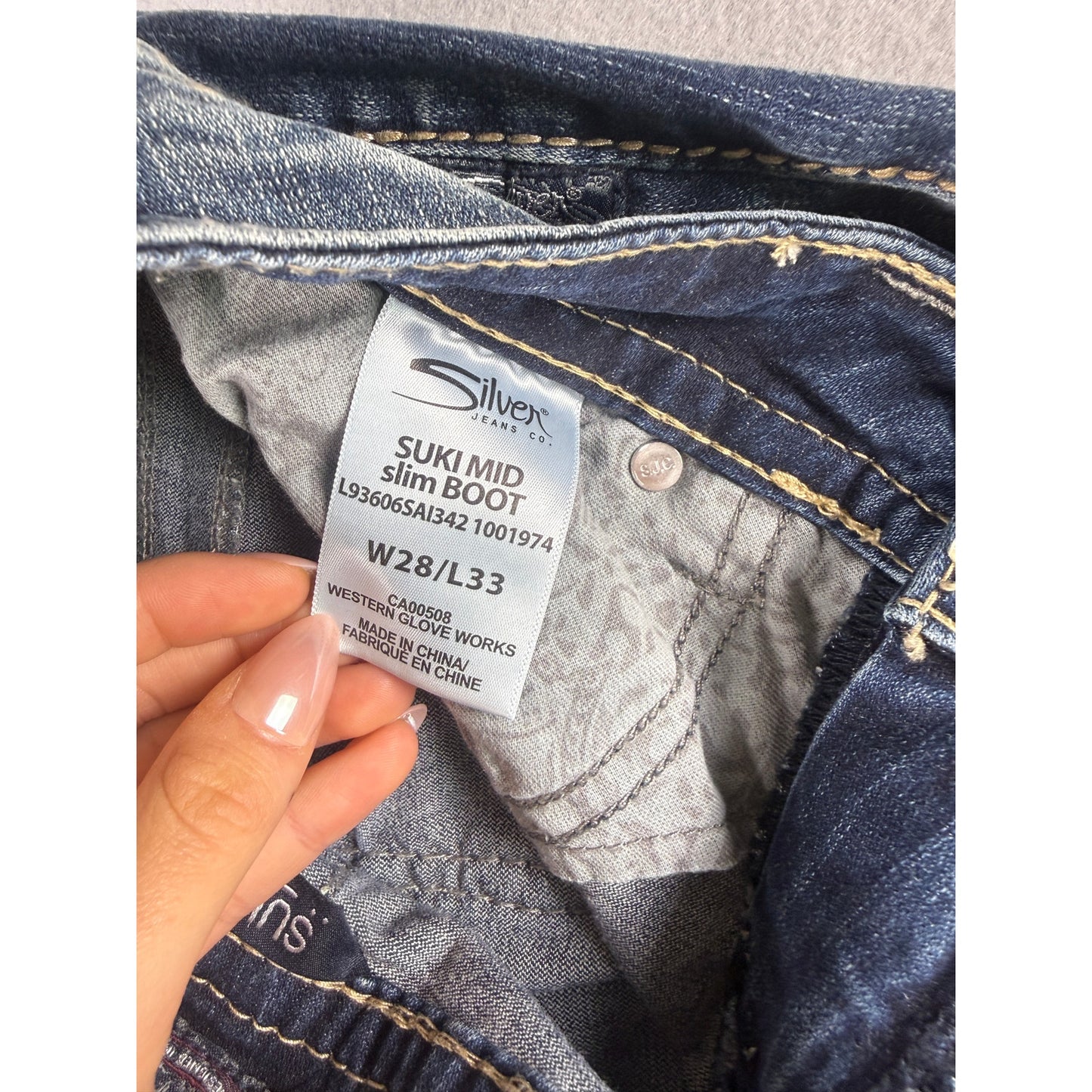 Silver Suki Mid Slim Bootcut Jeans Womens - 28x33