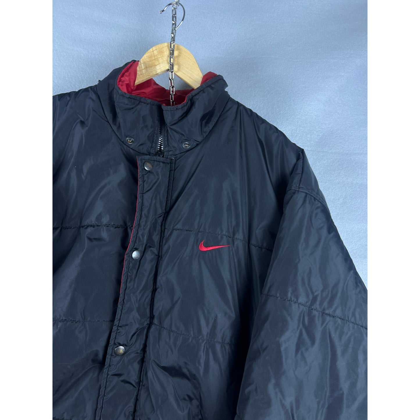 Vintage 90s Nike Puffer Jacket - XL Black