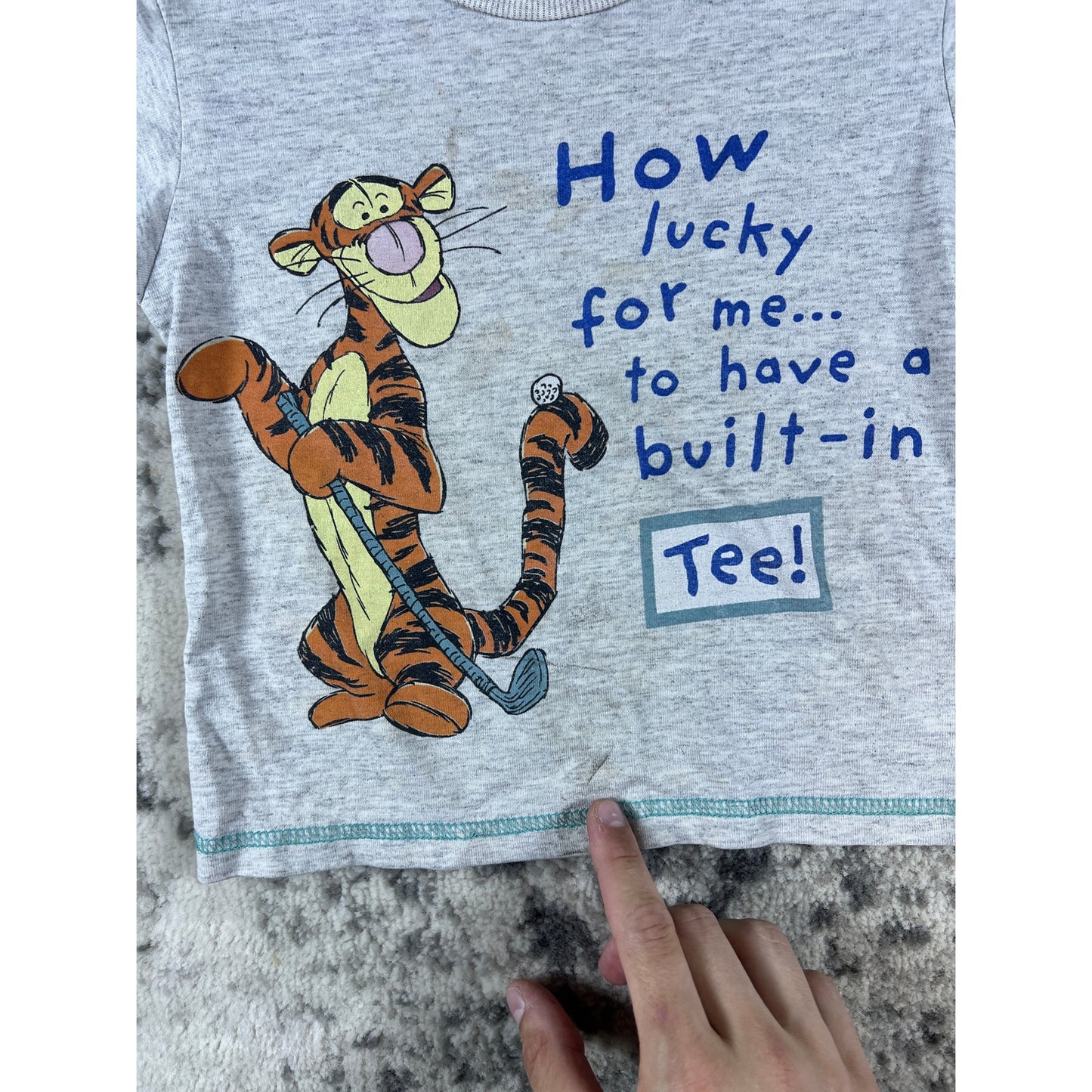 Vintage Disney Pooh Tigger Golf Shirt Toddler 12M–18M
