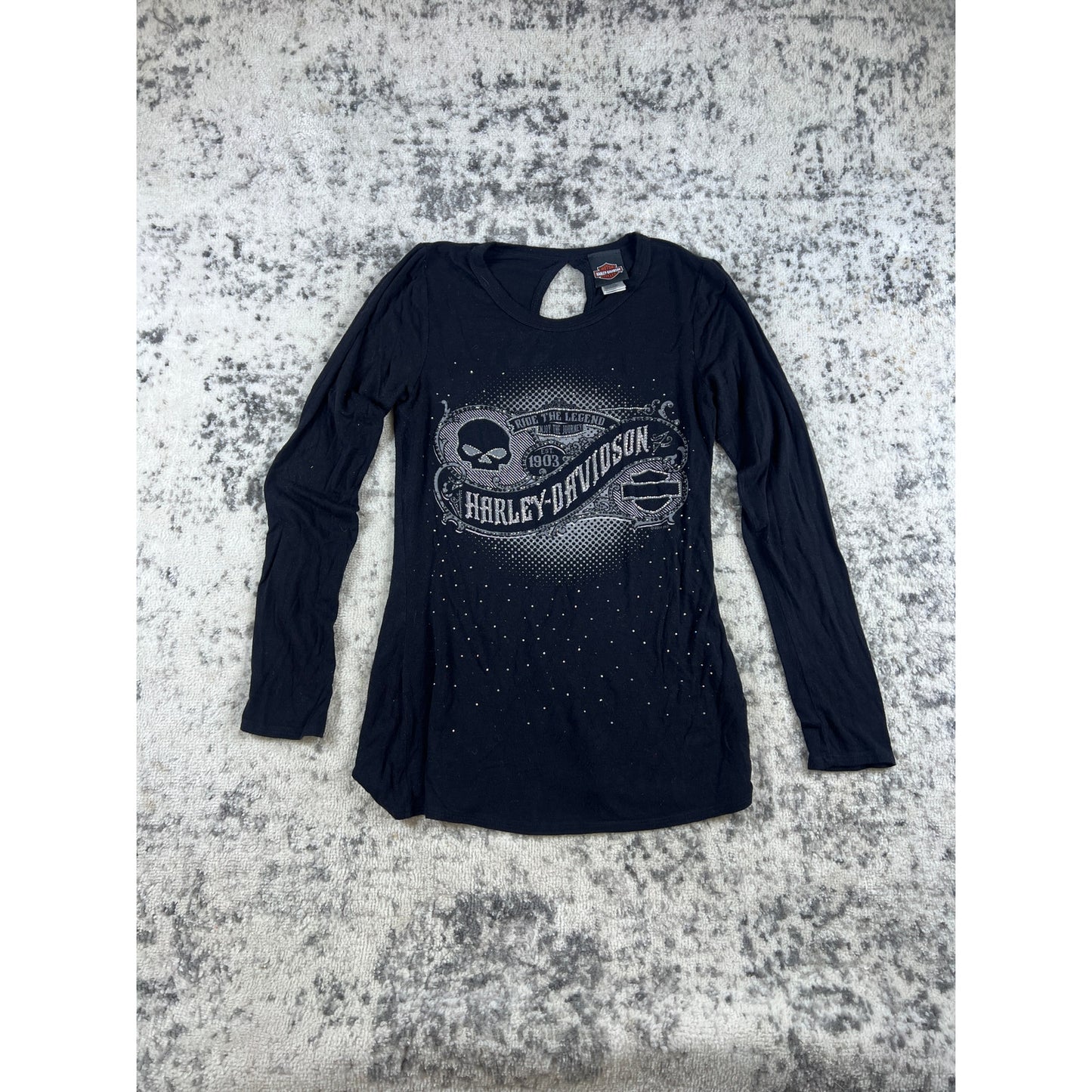 Harley Davidson Rhinestone Top - S