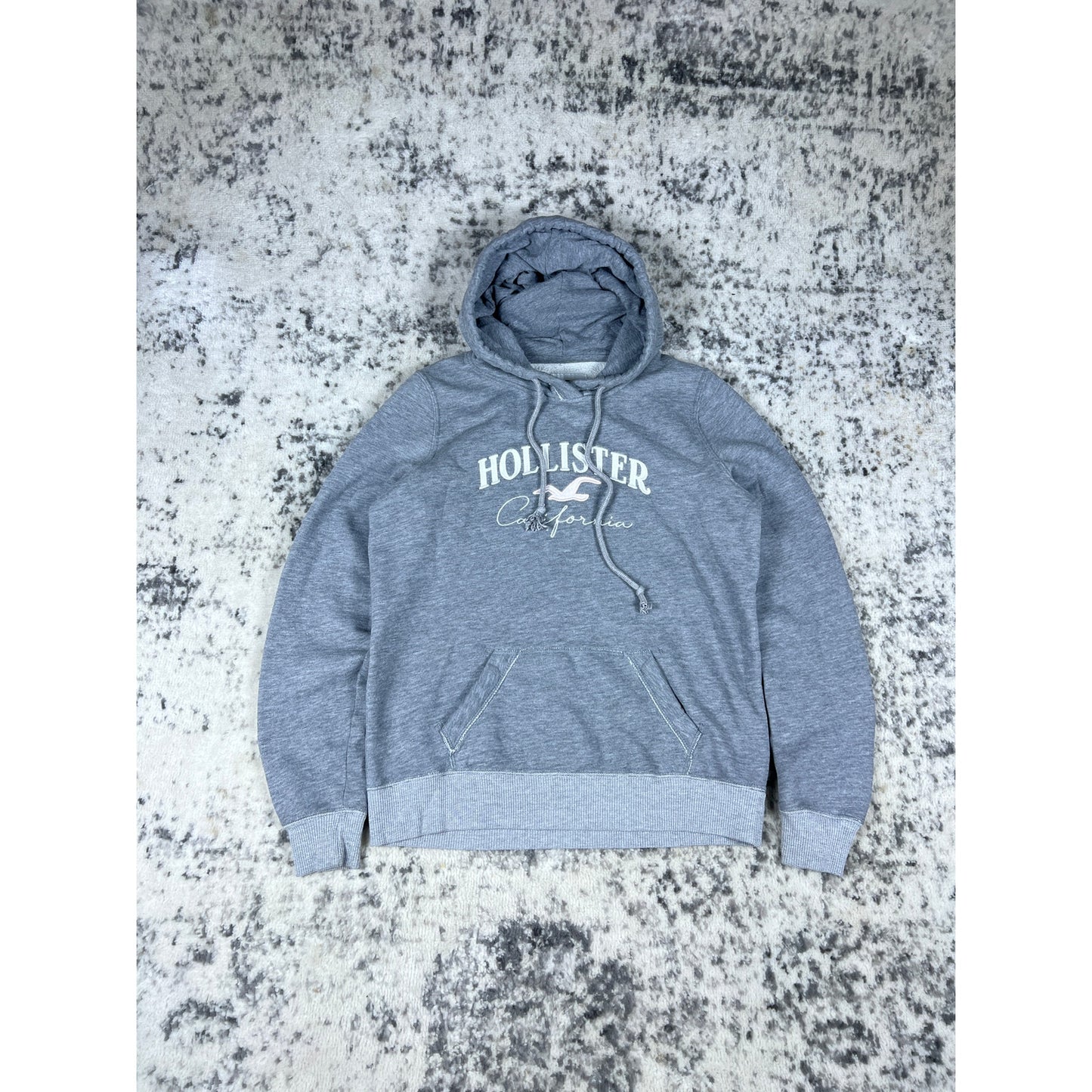 Y2K Hollister Gray Spellout Hoodie - S