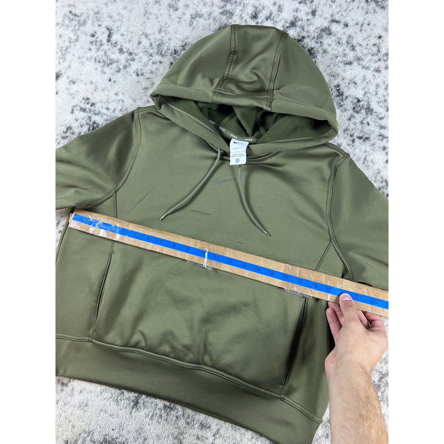 Green Nike Center Swoosh Hoodie - L