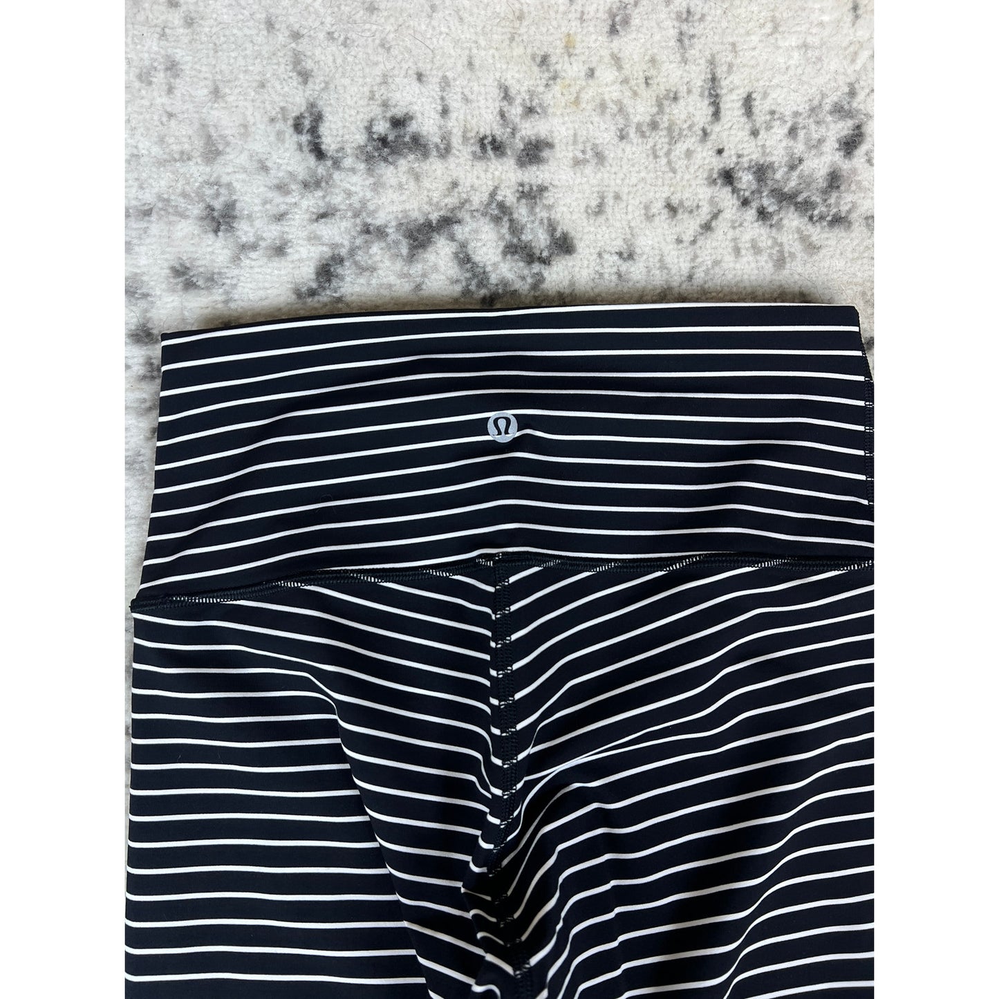 Lululemon Pants Womens Black White Striped High Rise - 6