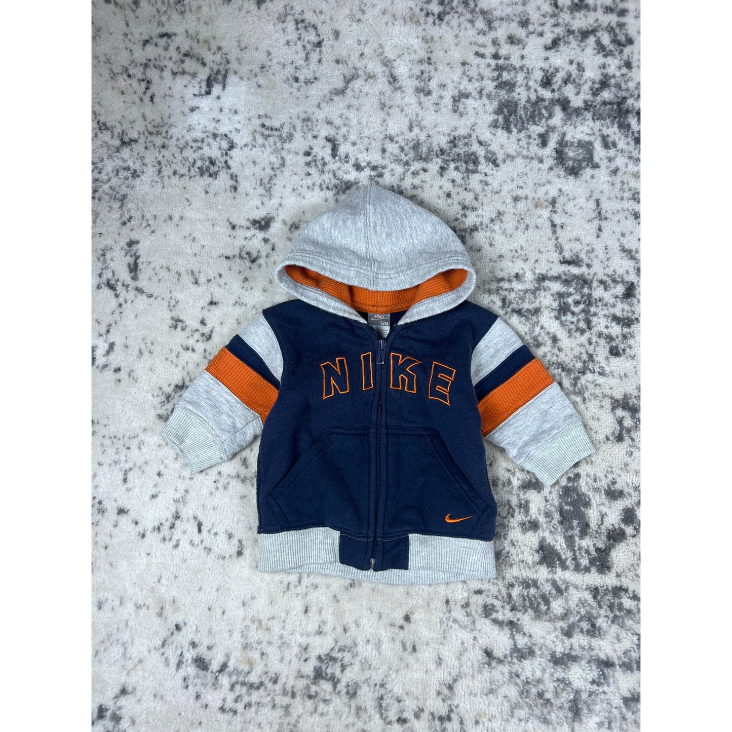 Vintage Blue Toddler Nike Spellout Hoodie - 12M