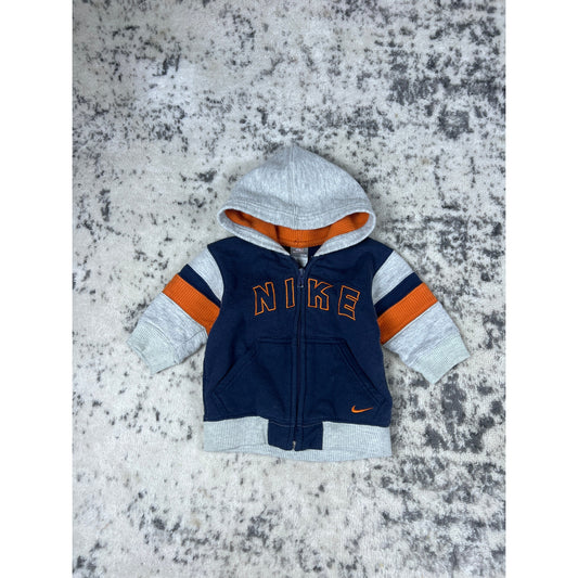 Vintage Blue Toddler Nike Spellout Hoodie - 12M