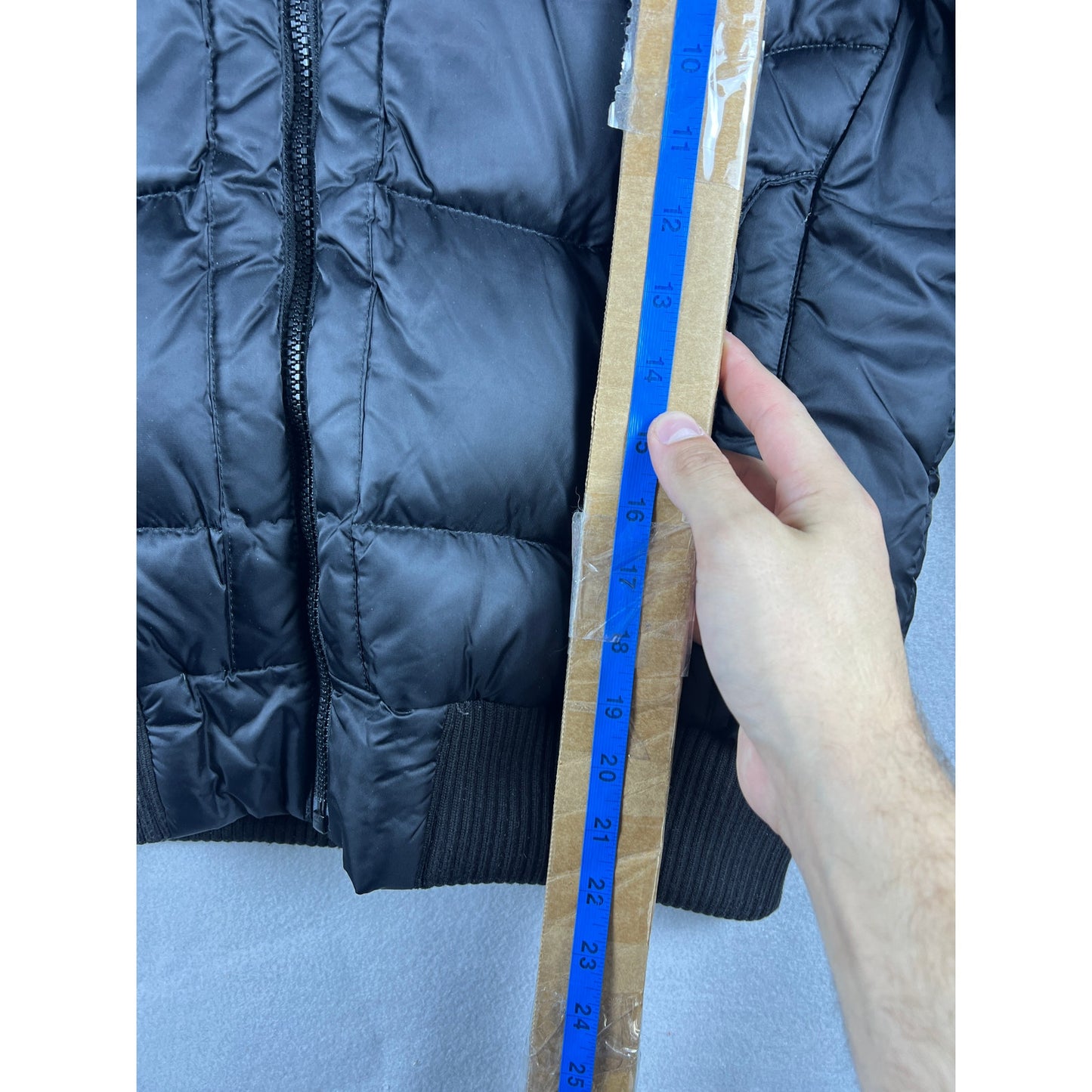 The North Face 550 Black Fur Down Jacket - L