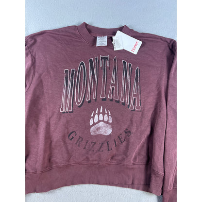 Montana Grizzlies Crop Oversized Sweatshirt Womens - XL
