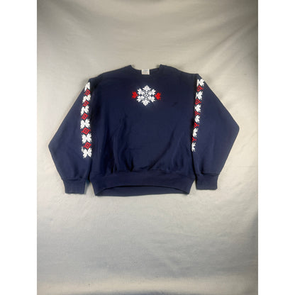 Vintage Hanes Snowflake Sweatshirt - L