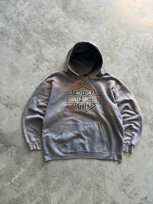 Vintage Sun-Faded Harley Davidson Hoodie - L