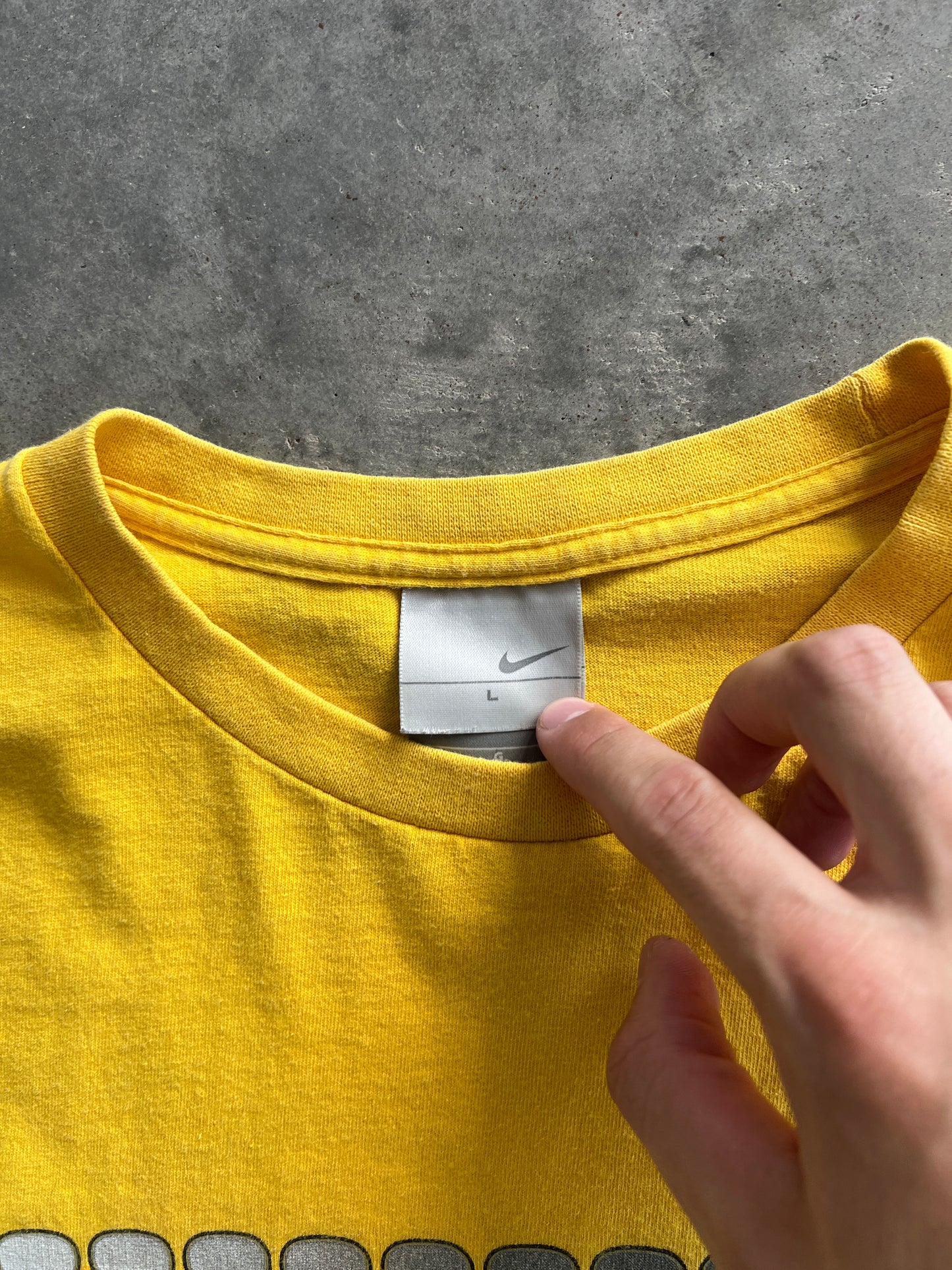 Vintage Light Yellow Nike Swoosh Shirt - L