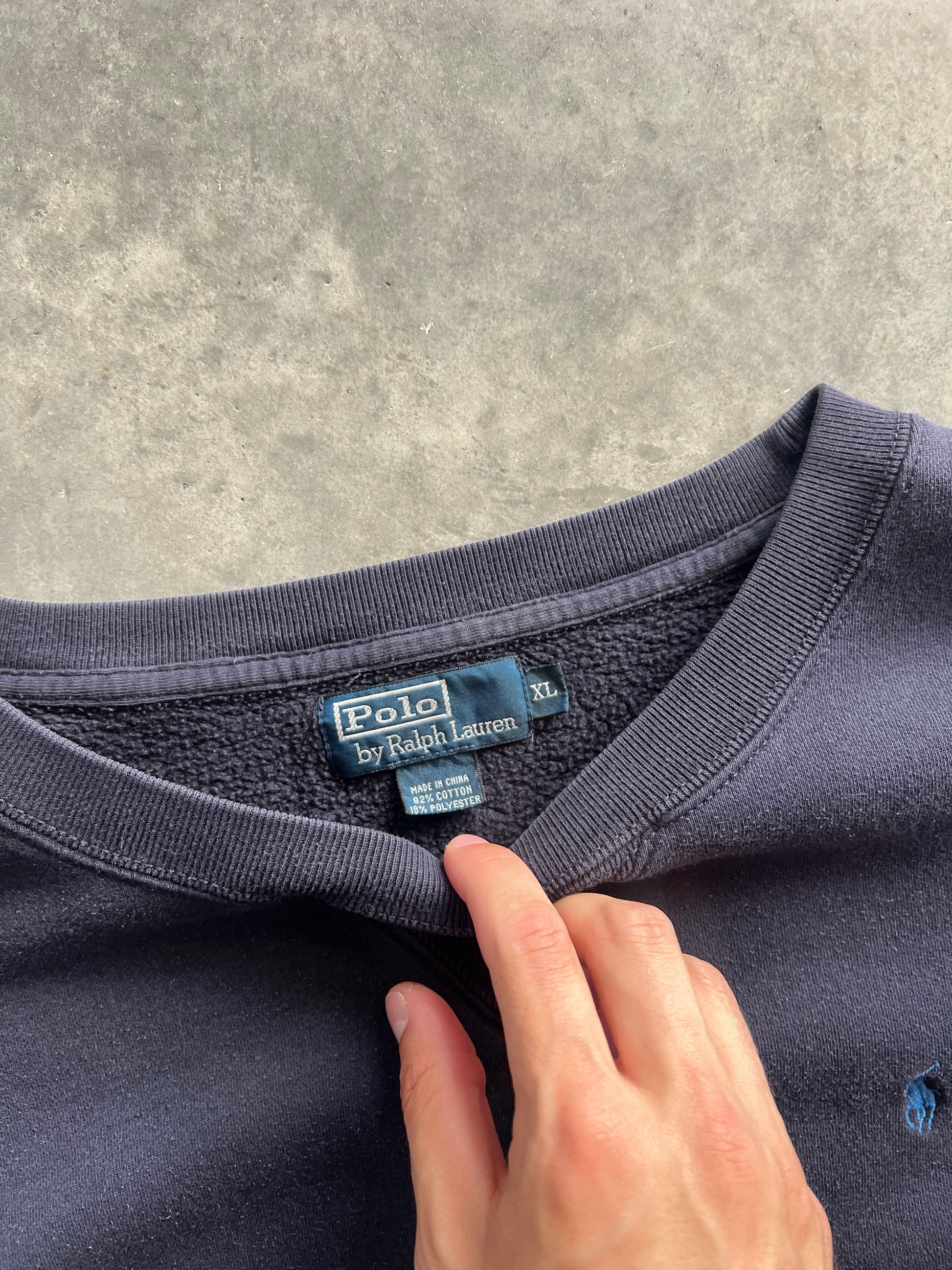 Vintage Grape Oversized Polo Crew - XL