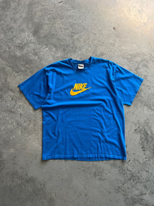 Vintage Blue Nike Spellout Shirt - L