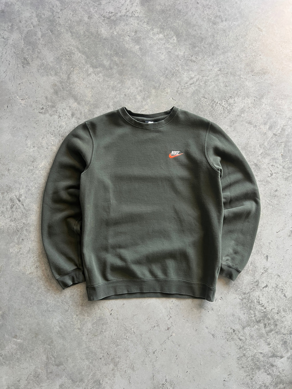 Vintage Dark Green Nike Spellout Crew - M