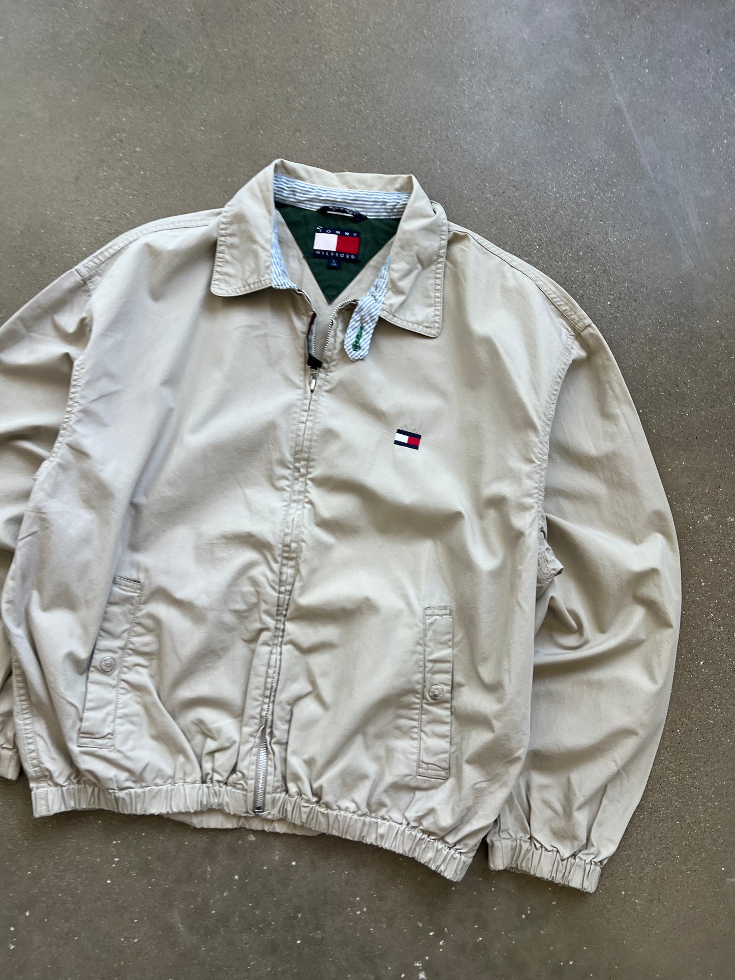 Vintage Cream Tommy Bomber - L