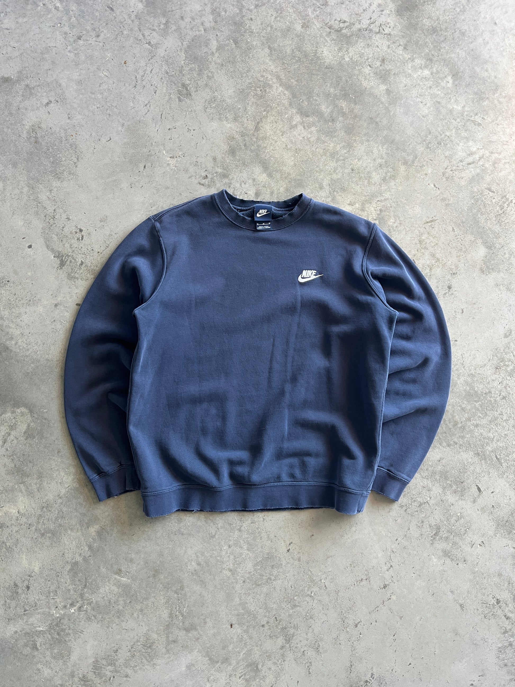 Vintage Navy Blue Nike Spellout Crew - M