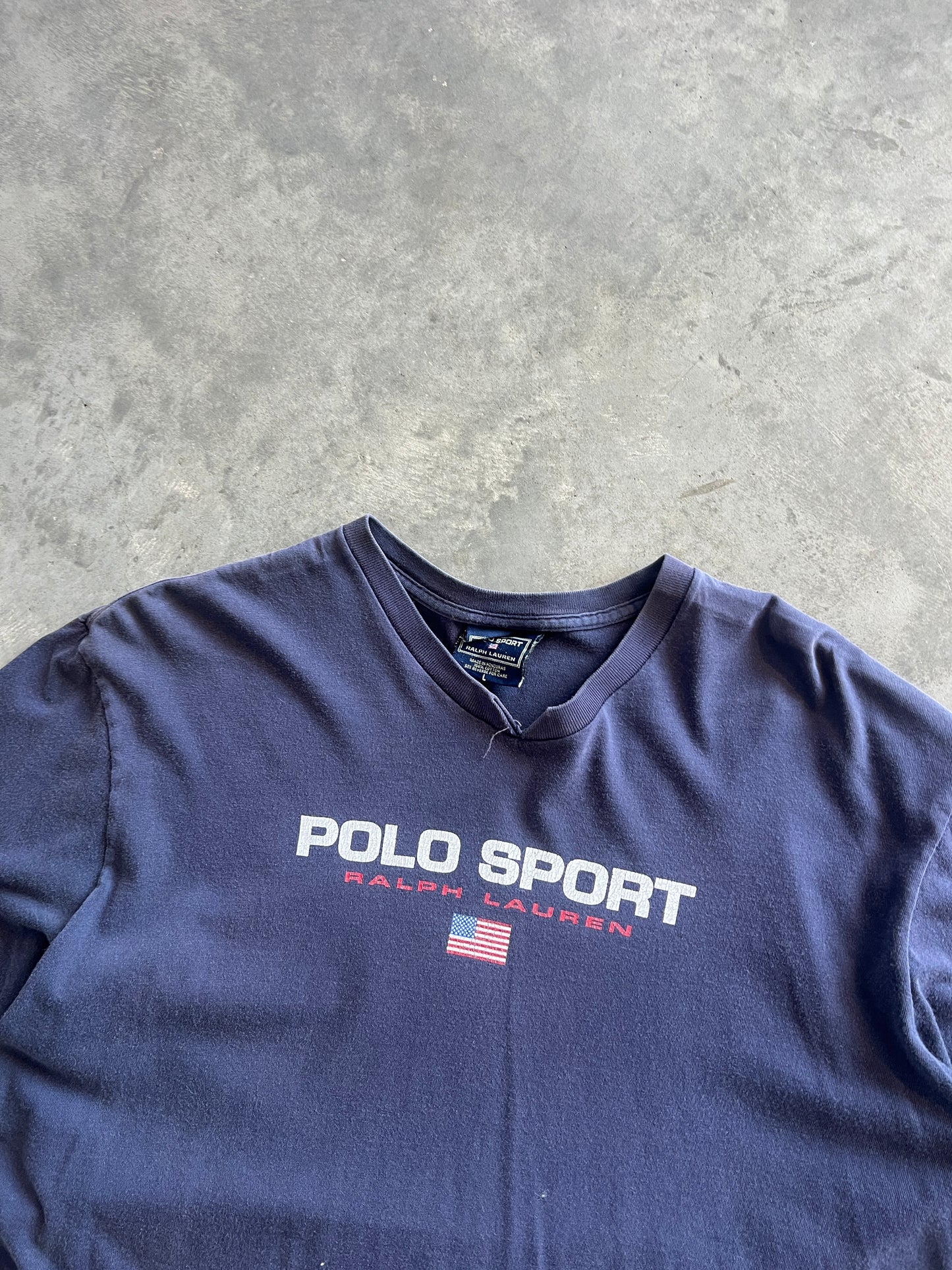 Vintage Navy Blue Polo Ralph Lauren Shirt - L