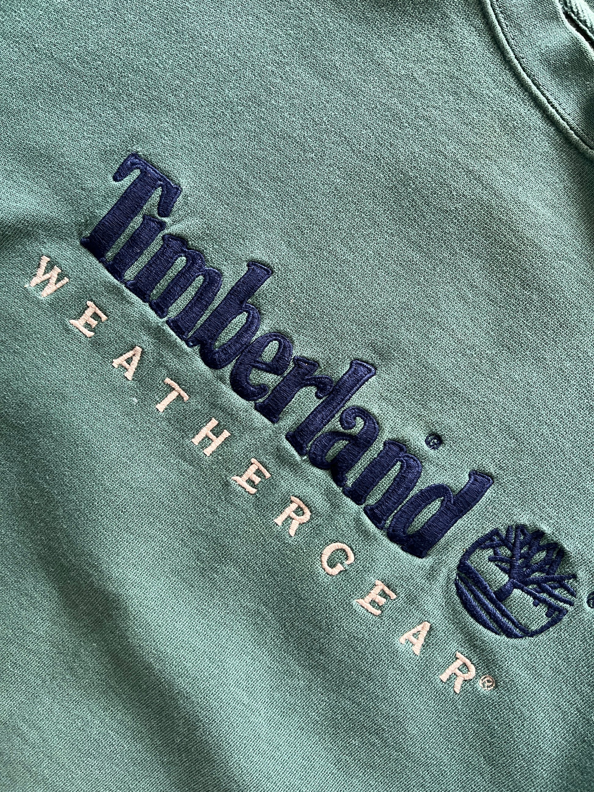 Vintage Green Timberland Crew- XL