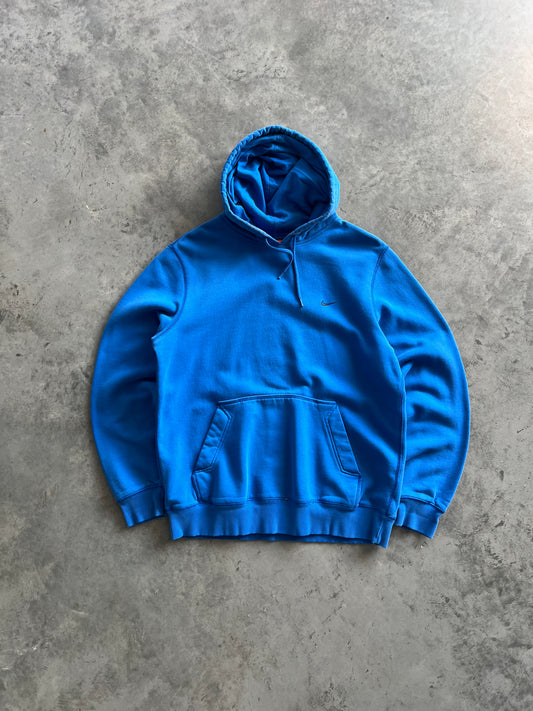 Vintage Royal Blue Nike Swoosh Hoodie - L