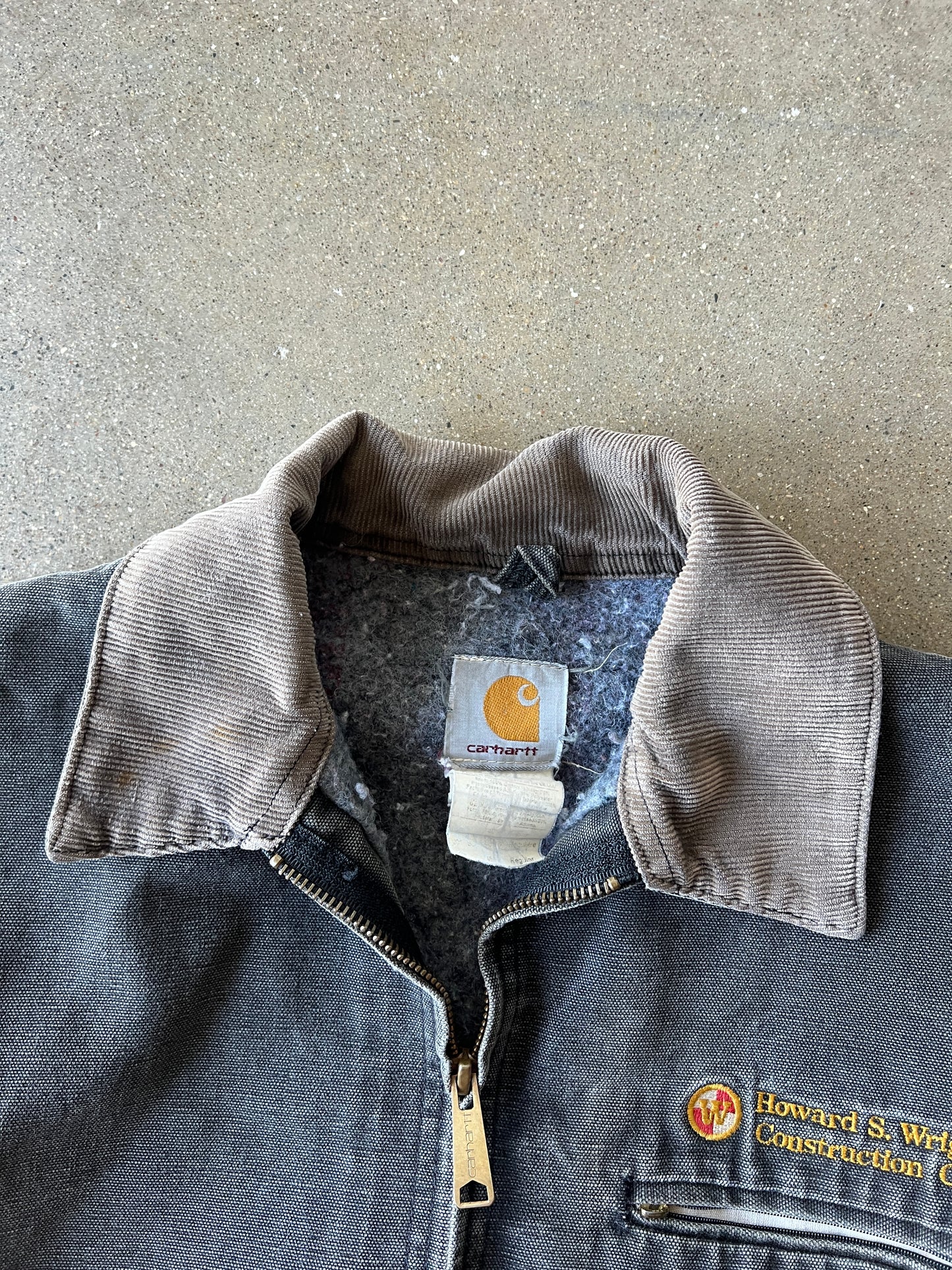 Vintage Faded Black Carhartt Detroit Jacket - XL