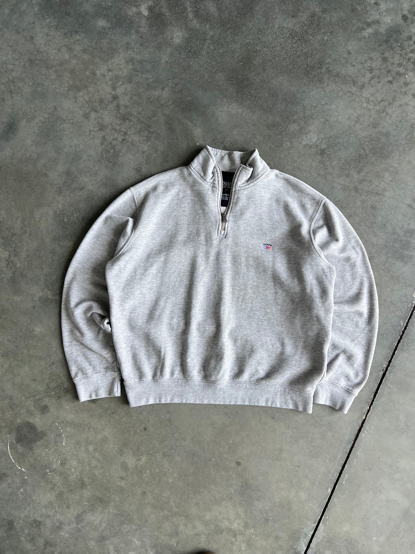 Vintage Grey Chaps Quarter Zip Sweater - XL