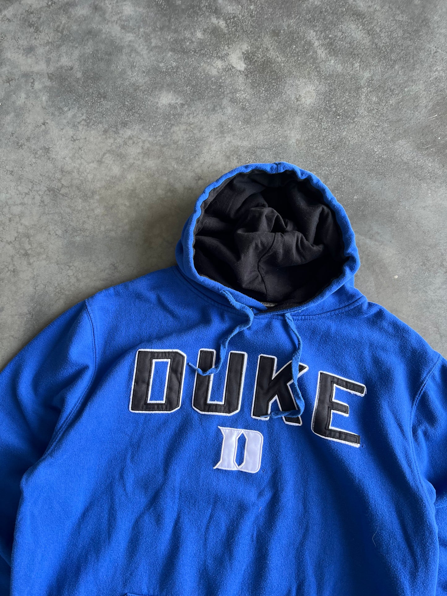 Vintage Blue Duke University Hoodie - L