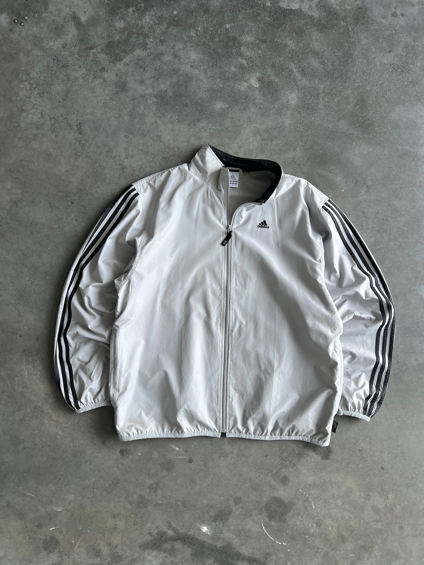 Vintage Grey Adidas Stripped Jacket - XL