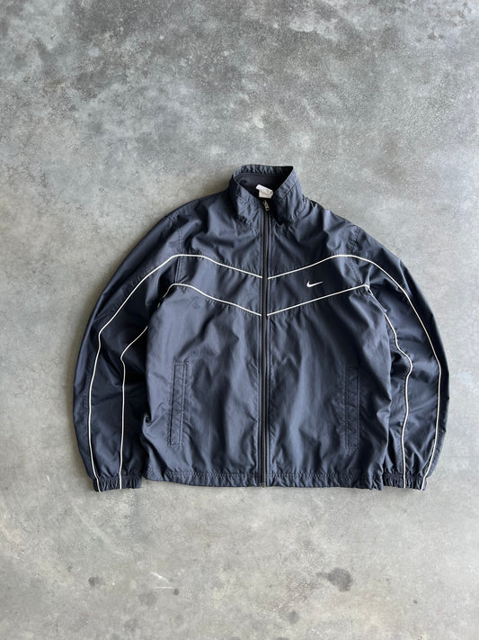 Vintage Black Nike Swoosh Track Jacket - L