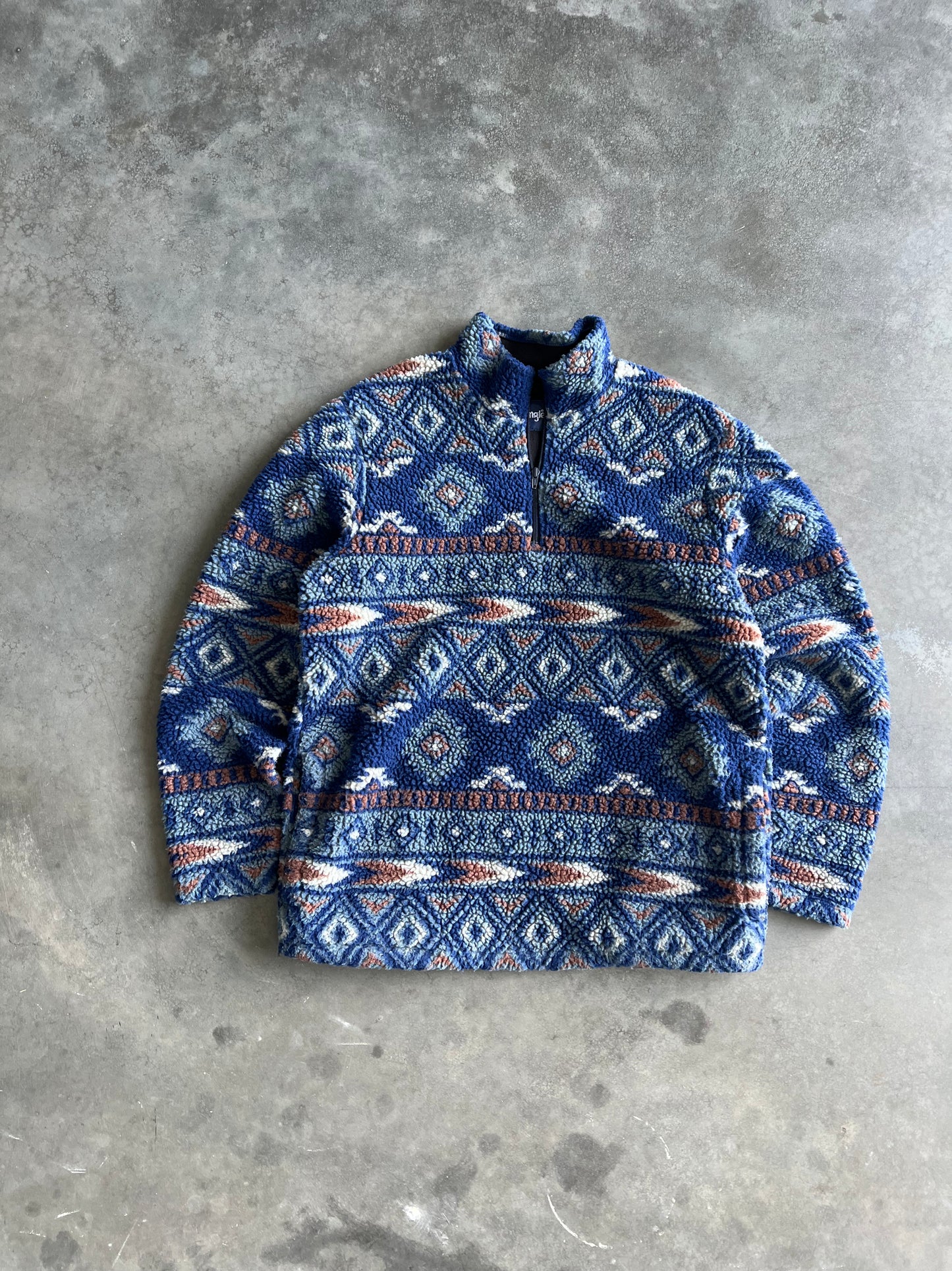 Vintage Blue Wooolrich Fleece Zip Up Jacket - M
