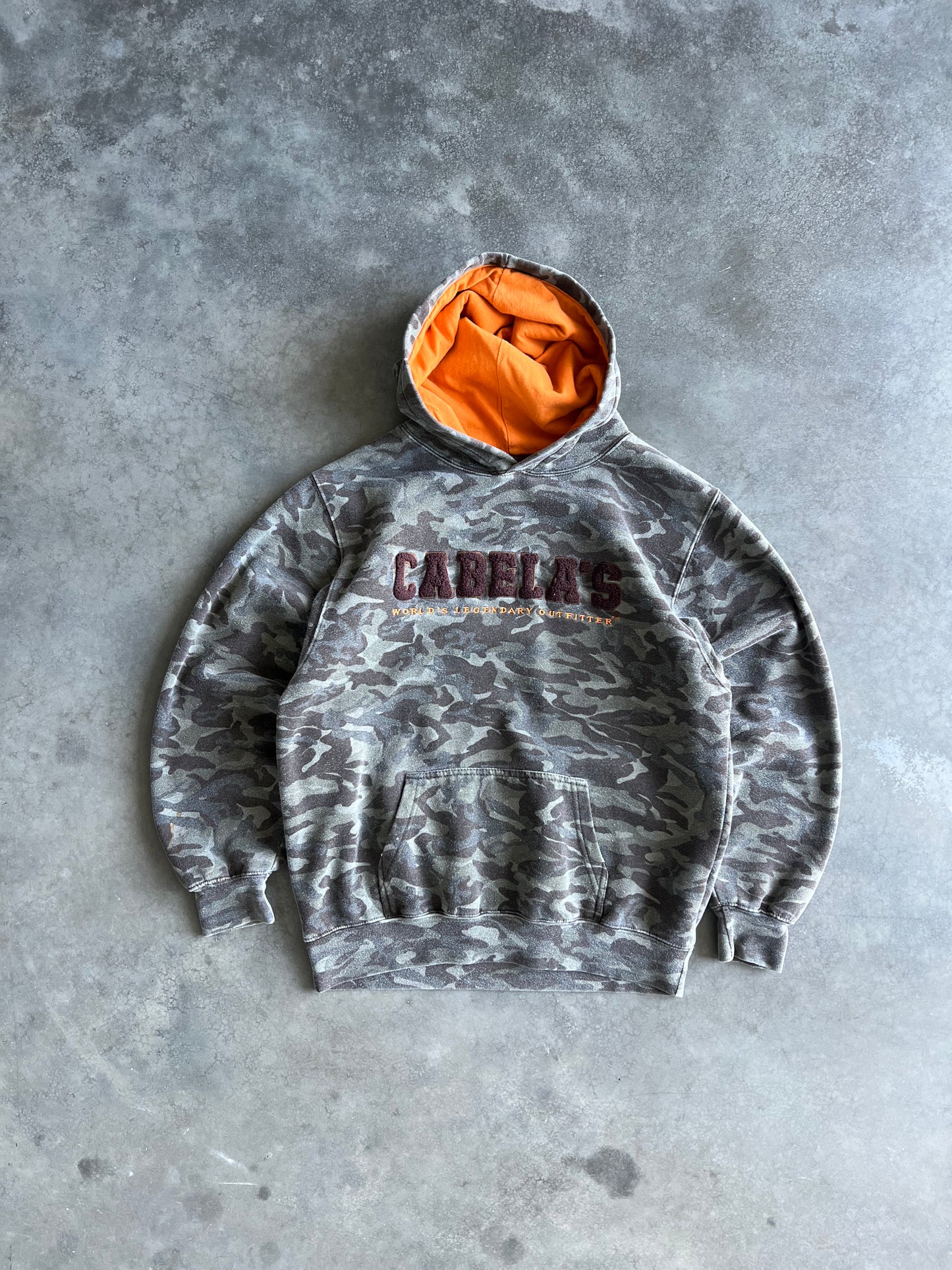 Vintage Camo Cabelas Spellout Hoodie - S