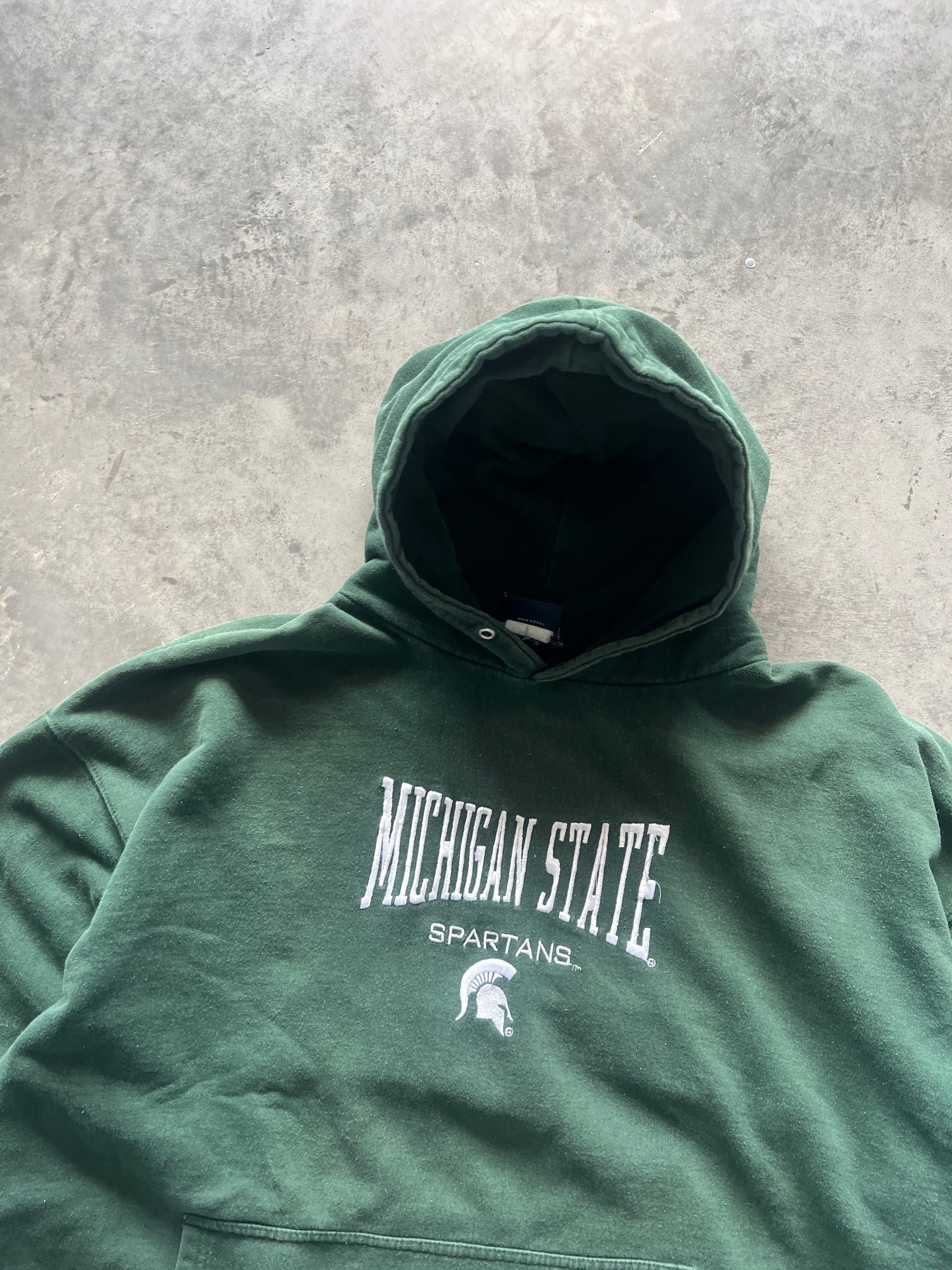 Vintage Green Michigan State Hoodie - XL