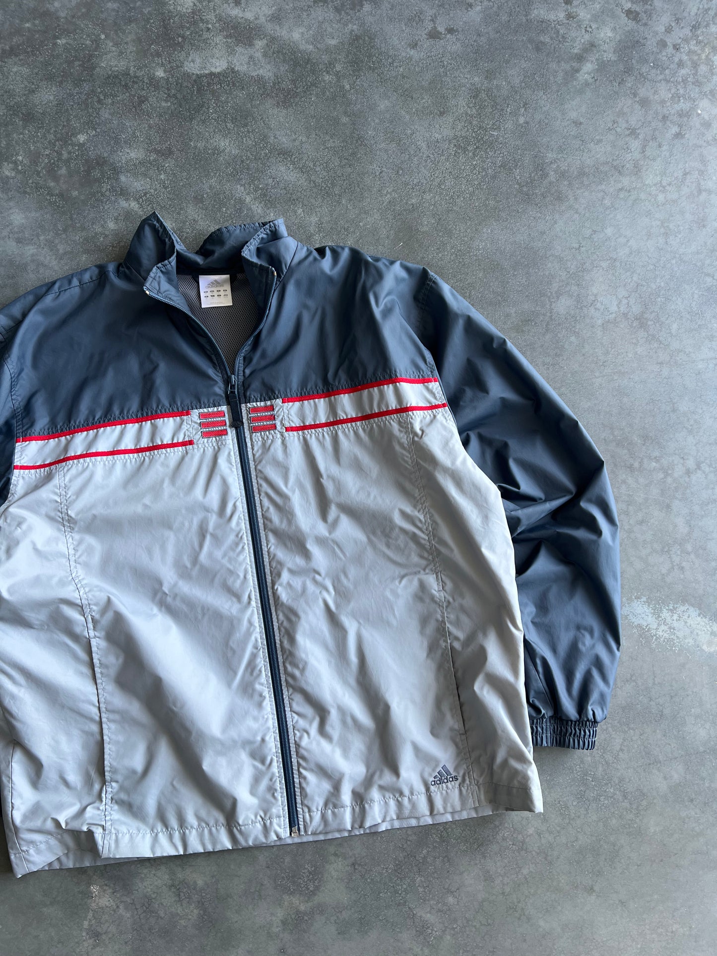 Vintage Grey Adidas Track Jacket - XL